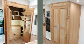 Oak shaker kitchen cabinet